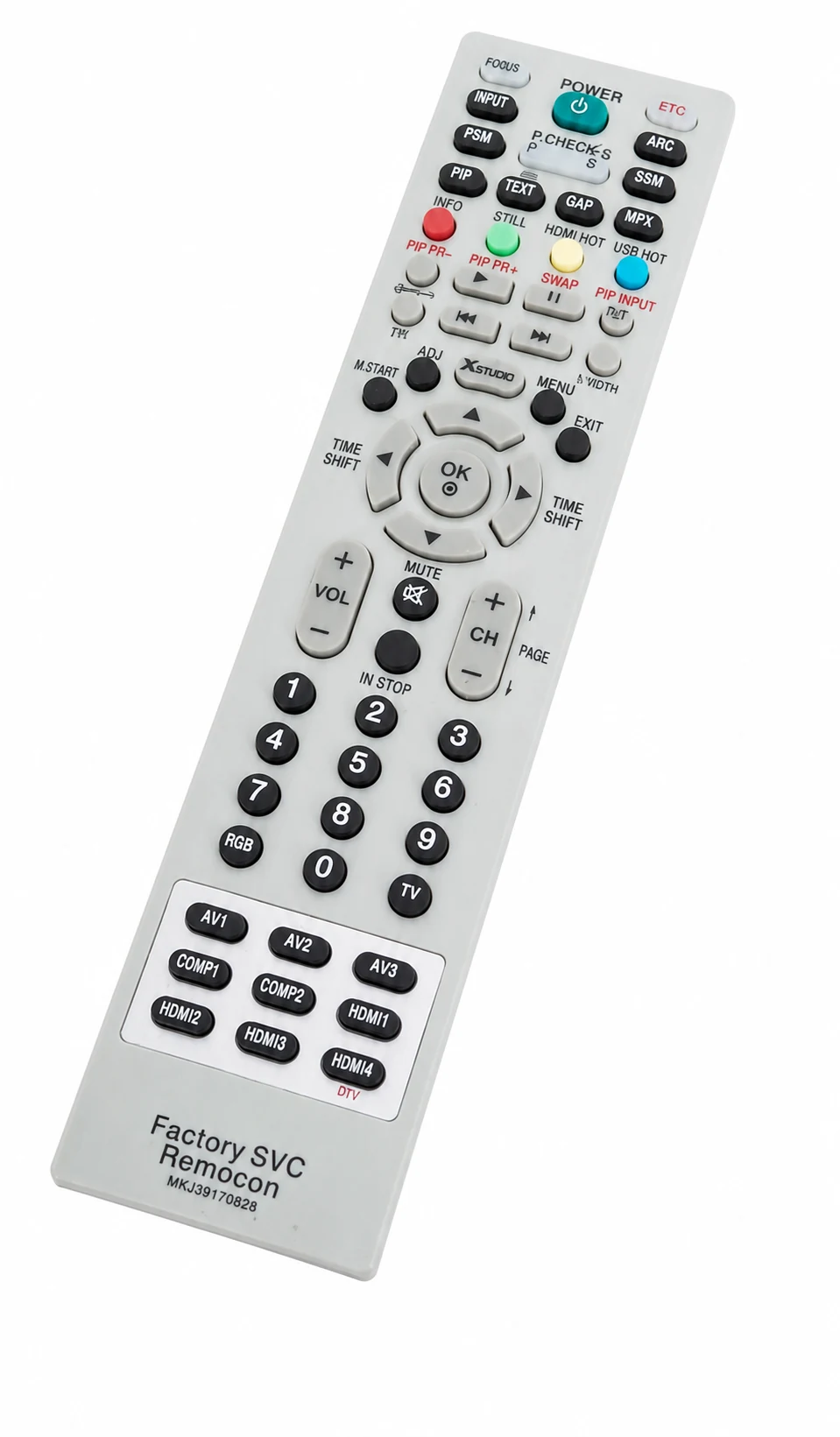 An MKJ39170828 factory service remote like the one used to finish the initial setup
